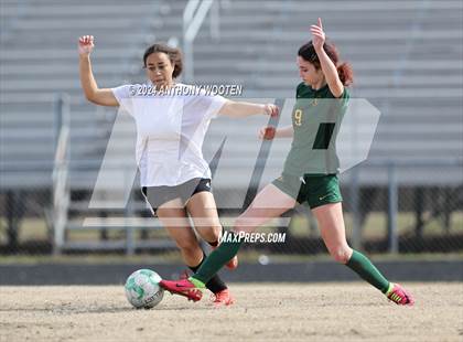 Thumbnail 2 in Jack Britt vs Pine Forest (Kicking for Cancer Girls Soccer Jamboree) photogallery.