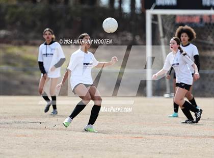 Thumbnail 1 in Jack Britt vs Pine Forest (Kicking for Cancer Girls Soccer Jamboree) photogallery.