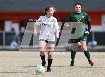 Thumbnail 3 in Jack Britt vs Pine Forest (Kicking for Cancer Girls Soccer Jamboree) photogallery.