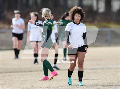 Thumbnail 1 in Jack Britt vs Pine Forest (Kicking for Cancer Girls Soccer Jamboree) photogallery.