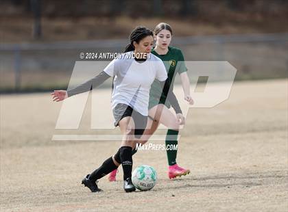 Thumbnail 2 in Jack Britt vs Pine Forest (Kicking for Cancer Girls Soccer Jamboree) photogallery.