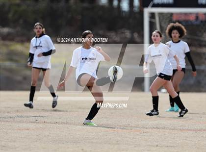 Thumbnail 3 in Jack Britt vs Pine Forest (Kicking for Cancer Girls Soccer Jamboree) photogallery.