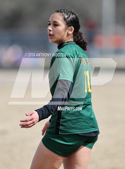 Thumbnail 3 in Jack Britt vs Pine Forest (Kicking for Cancer Girls Soccer Jamboree) photogallery.