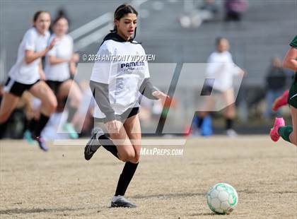 Thumbnail 3 in Jack Britt vs Pine Forest (Kicking for Cancer Girls Soccer Jamboree) photogallery.