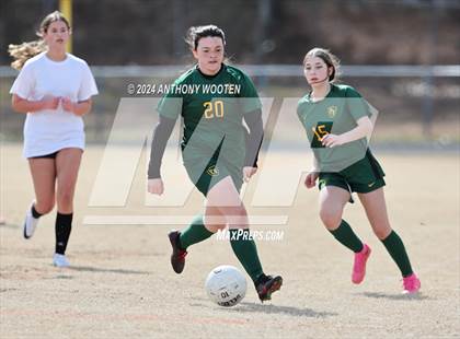 Thumbnail 2 in Jack Britt vs Pine Forest (Kicking for Cancer Girls Soccer Jamboree) photogallery.