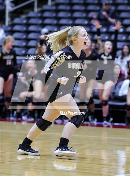 Thumbnail 3 in Bushland vs. Columbus (UIL Volleyball 3A Semifinals) photogallery.