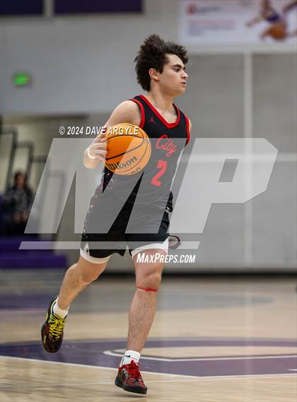 Thumbnail 2 in Judge Memorial Catholic vs. Park City (Riverton Holiday Tournament) photogallery.