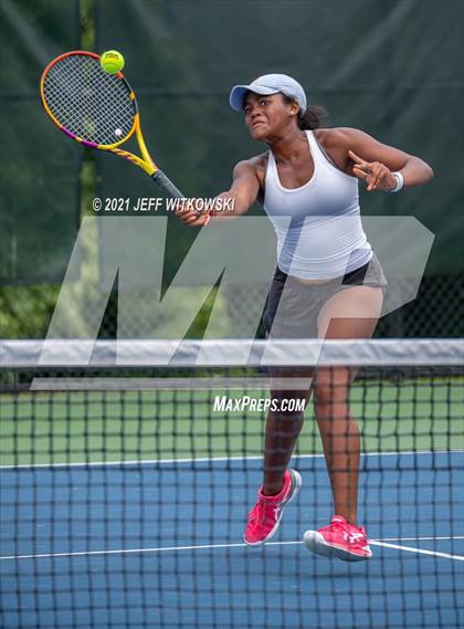 Thumbnail 2 in NCHSAA 3A Girls Tennis Championships (Singles) photogallery.