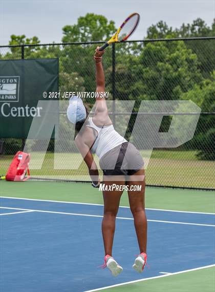 Thumbnail 2 in NCHSAA 3A Girls Tennis Championships (Singles) photogallery.
