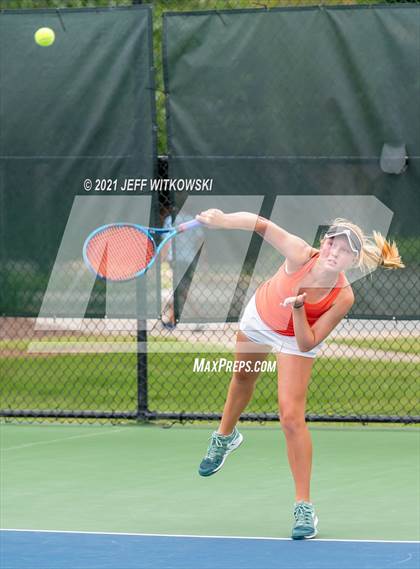 Thumbnail 2 in NCHSAA 3A Girls Tennis Championships (Singles) photogallery.