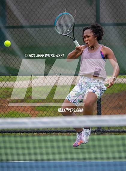 Thumbnail 3 in NCHSAA 3A Girls Tennis Championships (Singles) photogallery.