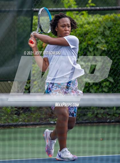 Thumbnail 2 in NCHSAA 3A Girls Tennis Championships (Singles) photogallery.