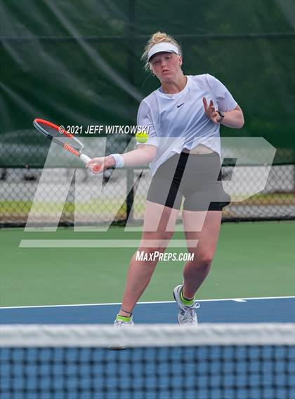Thumbnail 2 in NCHSAA 3A Girls Tennis Championships (Singles) photogallery.