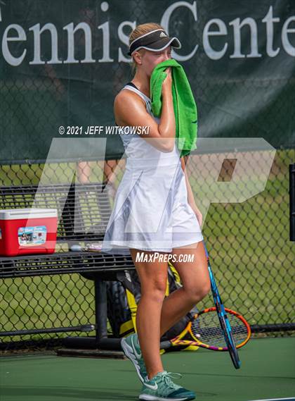 Thumbnail 3 in NCHSAA 3A Girls Tennis Championships (Singles) photogallery.