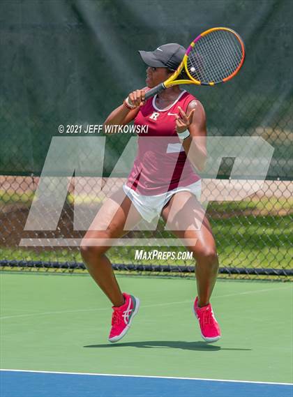 Thumbnail 2 in NCHSAA 3A Girls Tennis Championships (Singles) photogallery.