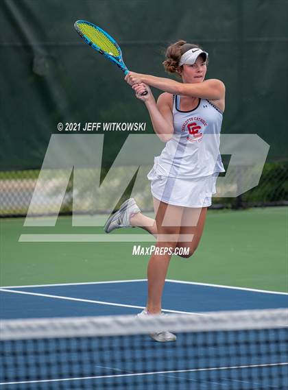 Thumbnail 2 in NCHSAA 3A Girls Tennis Championships (Singles) photogallery.