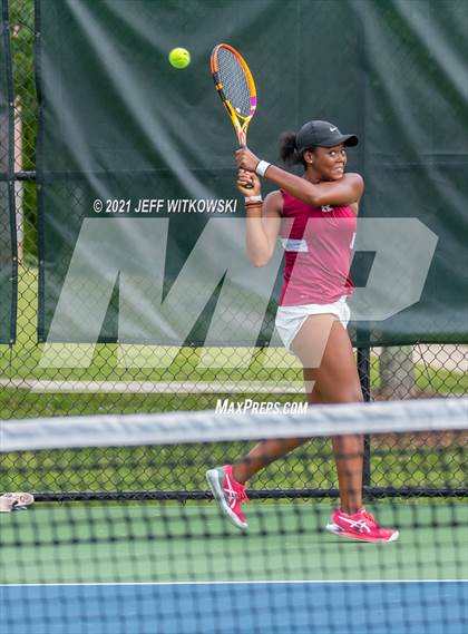 Thumbnail 3 in NCHSAA 3A Girls Tennis Championships (Singles) photogallery.