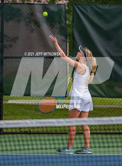 Thumbnail 3 in NCHSAA 3A Girls Tennis Championships (Singles) photogallery.