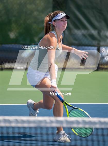 Thumbnail 3 in NCHSAA 3A Girls Tennis Championships (Singles) photogallery.