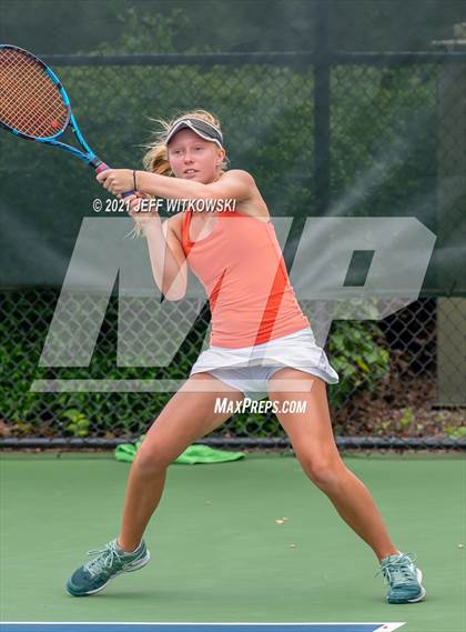 Thumbnail 2 in NCHSAA 3A Girls Tennis Championships (Singles) photogallery.