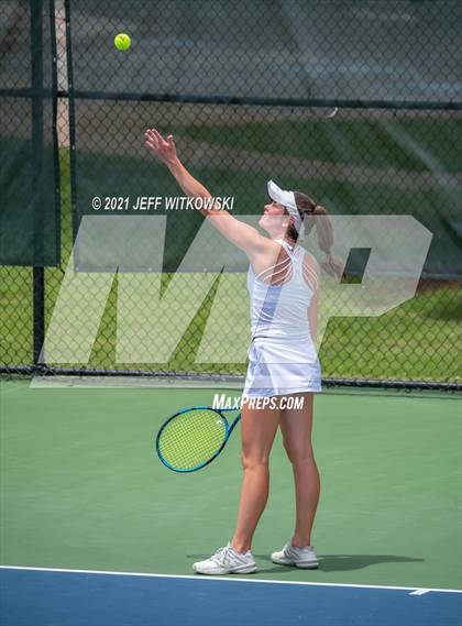 Thumbnail 2 in NCHSAA 3A Girls Tennis Championships (Singles) photogallery.