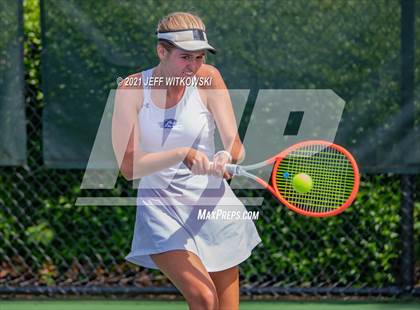 Thumbnail 3 in NCHSAA 3A Girls Tennis Championships (Singles) photogallery.