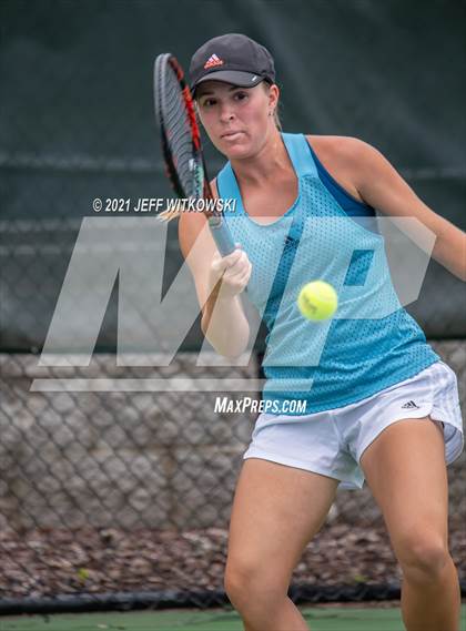 Thumbnail 2 in NCHSAA 3A Girls Tennis Championships (Singles) photogallery.