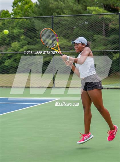 Thumbnail 2 in NCHSAA 3A Girls Tennis Championships (Singles) photogallery.