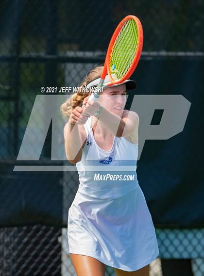 Thumbnail 2 in NCHSAA 3A Girls Tennis Championships (Singles) photogallery.