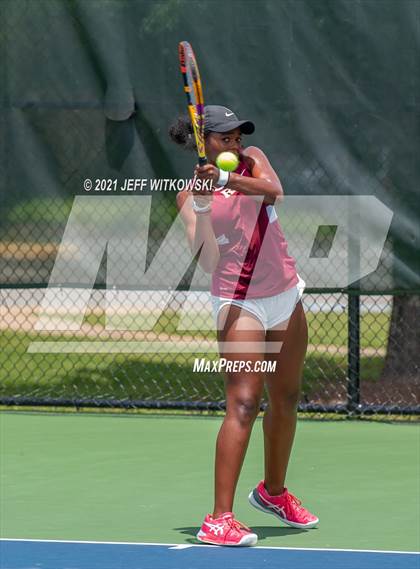 Thumbnail 2 in NCHSAA 3A Girls Tennis Championships (Singles) photogallery.