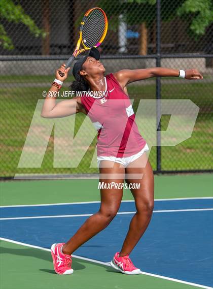 Thumbnail 3 in NCHSAA 3A Girls Tennis Championships (Singles) photogallery.