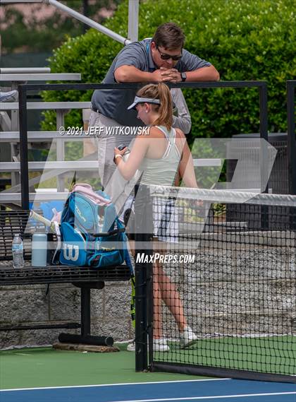 Thumbnail 3 in NCHSAA 3A Girls Tennis Championships (Singles) photogallery.