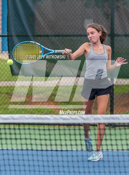 Thumbnail 2 in NCHSAA 3A Girls Tennis Championships (Singles) photogallery.