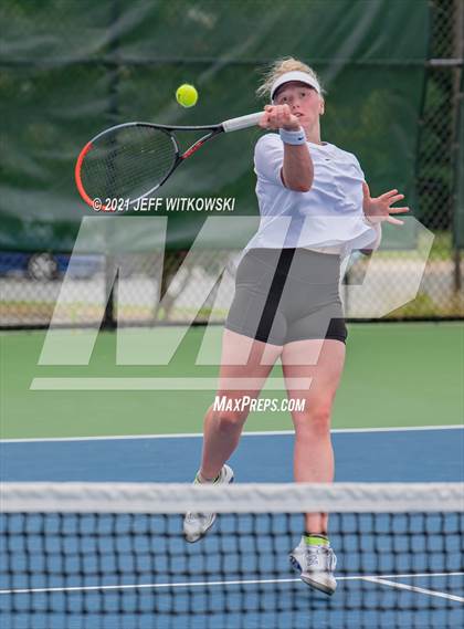 Thumbnail 3 in NCHSAA 3A Girls Tennis Championships (Singles) photogallery.
