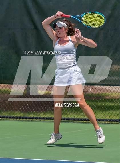 Thumbnail 2 in NCHSAA 3A Girls Tennis Championships (Singles) photogallery.