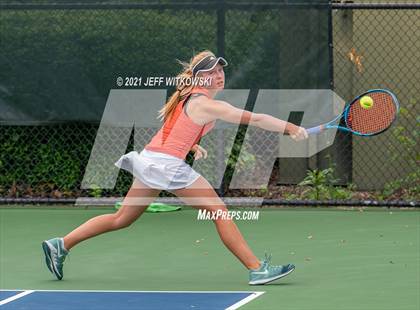 Thumbnail 2 in NCHSAA 3A Girls Tennis Championships (Singles) photogallery.