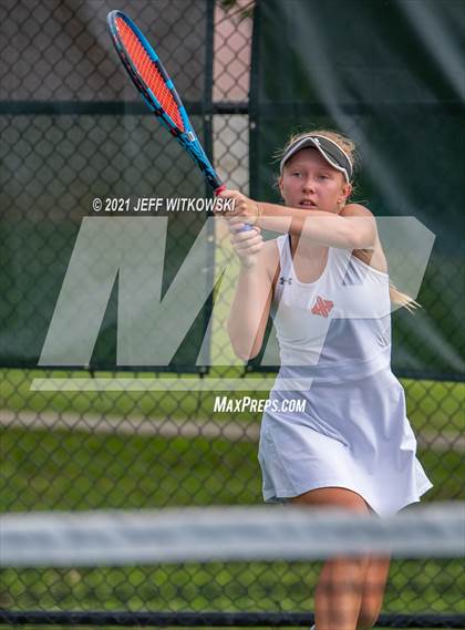 Thumbnail 2 in NCHSAA 3A Girls Tennis Championships (Singles) photogallery.