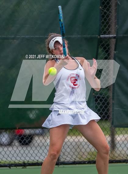Thumbnail 1 in NCHSAA 3A Girls Tennis Championships (Singles) photogallery.