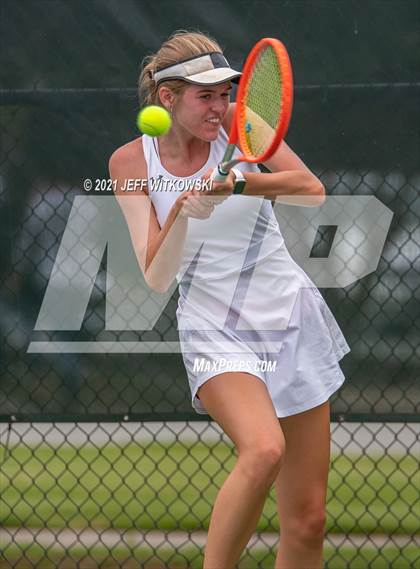 Thumbnail 3 in NCHSAA 3A Girls Tennis Championships (Singles) photogallery.
