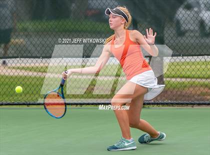 Thumbnail 3 in NCHSAA 3A Girls Tennis Championships (Singles) photogallery.