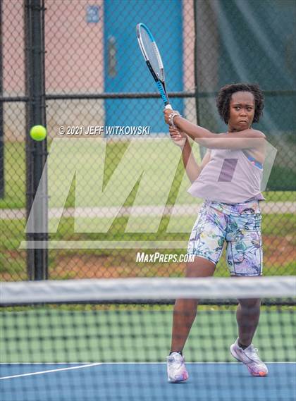 Thumbnail 3 in NCHSAA 3A Girls Tennis Championships (Singles) photogallery.