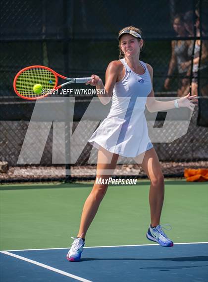 Thumbnail 3 in NCHSAA 3A Girls Tennis Championships (Singles) photogallery.