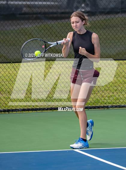 Thumbnail 2 in NCHSAA 3A Girls Tennis Championships (Singles) photogallery.
