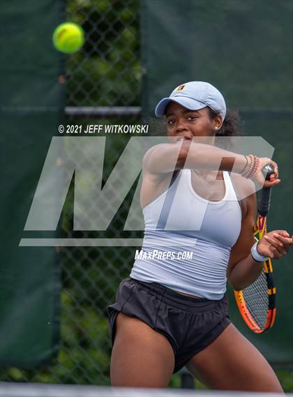 Thumbnail 2 in NCHSAA 3A Girls Tennis Championships (Singles) photogallery.