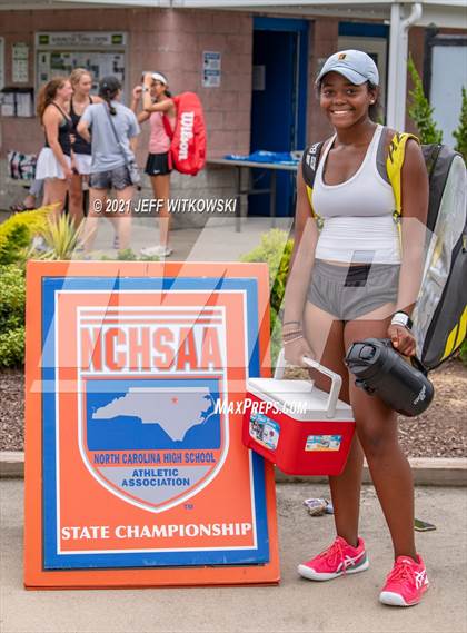Thumbnail 3 in NCHSAA 3A Girls Tennis Championships (Singles) photogallery.