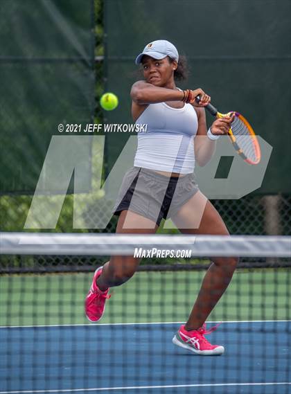 Thumbnail 3 in NCHSAA 3A Girls Tennis Championships (Singles) photogallery.