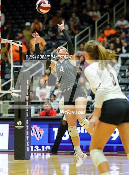 Thumbnail 2 in Johnson City vs. Wink (UIL 2A Volleyball Division I Final) photogallery.