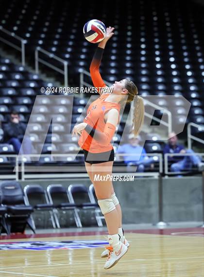 Thumbnail 2 in Johnson City vs. Wink (UIL 2A Volleyball Division I Final) photogallery.