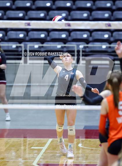 Thumbnail 3 in Johnson City vs. Wink (UIL 2A Volleyball Division I Final) photogallery.