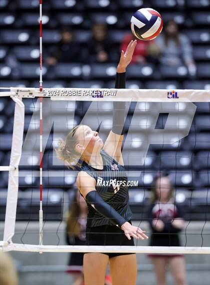 Thumbnail 3 in Johnson City vs. Wink (UIL 2A Volleyball Division I Final) photogallery.